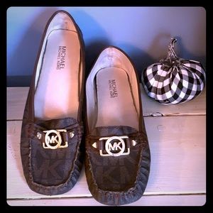 Michael Kors flats, brown leather, sz 9.5